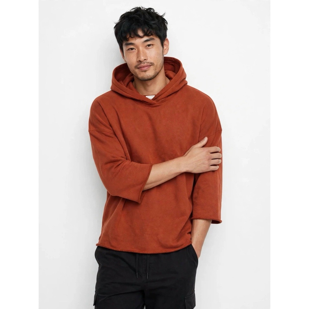 Jason Scott X Lia Bartha Rust Hoodie S Lightweight Boxy Fit Men's Streetwear